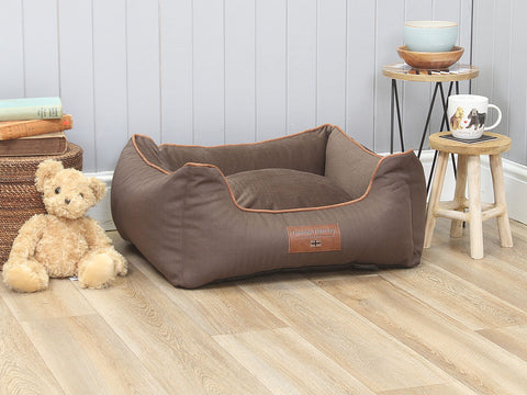 Savile Orthopaedic Walled Dog Bed - Tanner's Brown, Small