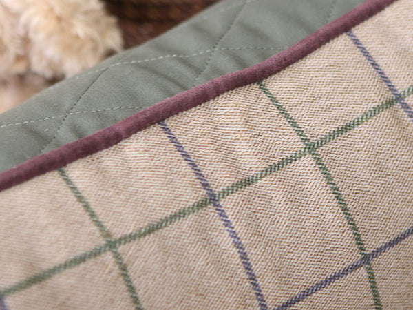 Country Orthopaedic Walled Dog Bed - Olive Green, Small