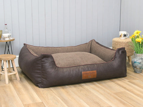 Minstead Orthopaedic Walled Dog Bed - Chocolate, X-Large