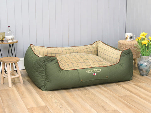 Country Orthopaedic Walled Dog Bed - Olive Green, X-Large