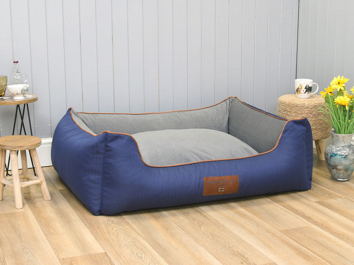 Savile Orthopaedic Walled Dog Bed - Mariner's Blue, X-Large