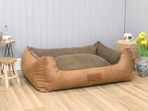 Minstead Orthopaedic Walled Dog Bed - Caramel, X-Large