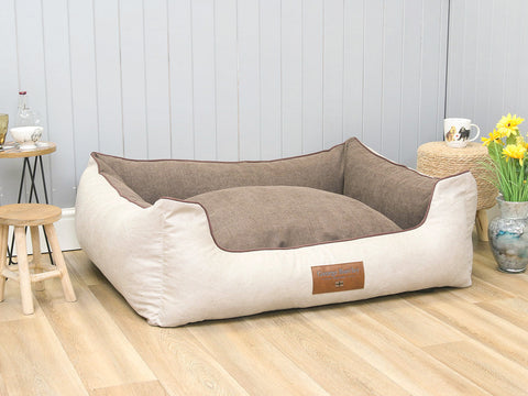 Burley Orthopaedic Walled Dog Bed - Cream Fudge, X-Large