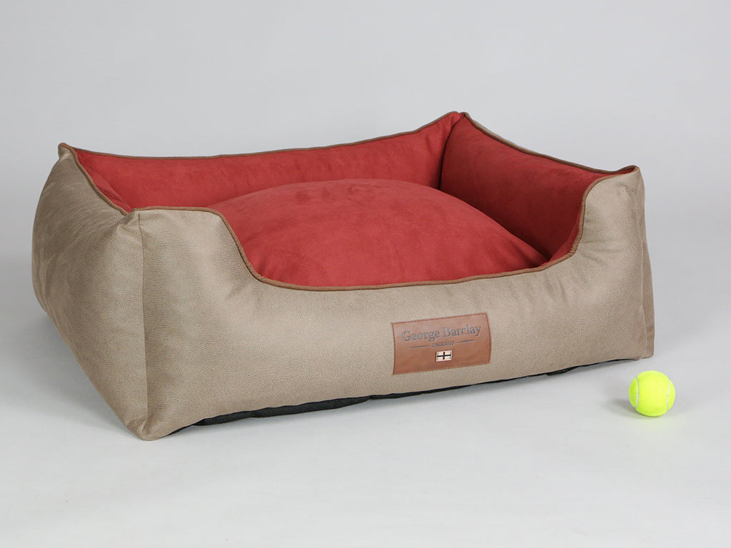 Selbourne Orthopaedic Walled Dog Bed for Large dogs Ginger / Chestnut