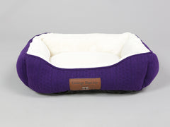 Aran Knit, Deluxe Pet Bed – Plum, Small