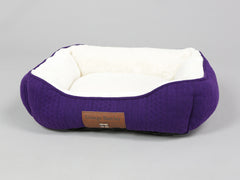 Aran Knit, Deluxe Pet Bed – Plum, Small