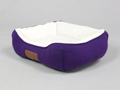 Aran Knit, Deluxe Pet Bed – Plum, Small