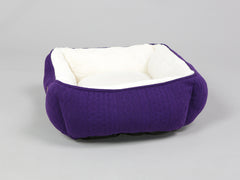 Aran Knit, Deluxe Pet Bed – Plum, Small