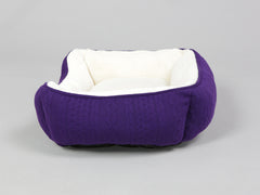 Aran Knit, Deluxe Pet Bed – Plum, Small