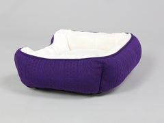 Aran Knit, Deluxe Pet Bed – Plum, Small