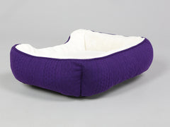 Aran Knit, Deluxe Pet Bed – Plum, Small