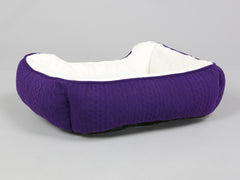 Aran Knit, Deluxe Pet Bed – Plum, Small