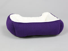 Aran Knit, Deluxe Pet Bed – Plum, Small