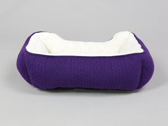 Aran Knit, Deluxe Pet Bed – Plum, Small