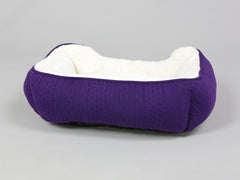 Aran Knit, Deluxe Pet Bed – Plum, Small
