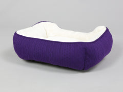 Aran Knit, Deluxe Pet Bed – Plum, Small
