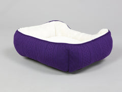 Aran Knit, Deluxe Pet Bed – Plum, Small
