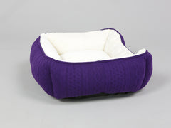 Aran Knit, Deluxe Pet Bed – Plum, Small
