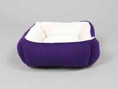 Aran Knit, Deluxe Pet Bed – Plum, Small