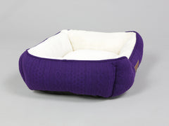 Aran Knit, Deluxe Pet Bed – Plum, Small
