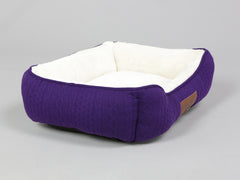 Aran Knit, Deluxe Pet Bed – Plum, Small