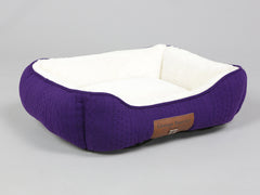 Aran Knit, Deluxe Pet Bed – Plum, Small