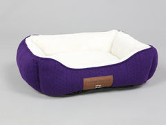 Aran Knit, Deluxe Pet Bed – Plum, Small