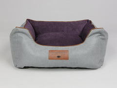 Beckley Orthopaedic Walled Dog Bed - Silver / Vino, Small