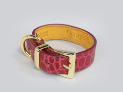Holmsley Leather Collar – Oxblood Red, XX-Small, 20 – 24cm (8 – 9.5in.)