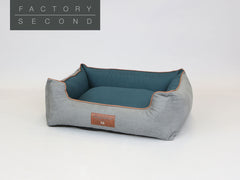 Beckley Orthopaedic Walled Dog Bed - Stone / Dark Teal, Large (Factory Second)