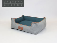 Beckley Orthopaedic Walled Dog Bed - Stone / Dark Teal, Large (Factory Second)