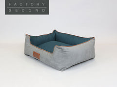 Beckley Orthopaedic Walled Dog Bed - Stone / Dark Teal, Large (Factory Second)