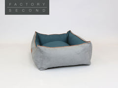 Beckley Orthopaedic Walled Dog Bed - Stone / Dark Teal, Large (Factory Second)