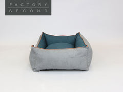 Beckley Orthopaedic Walled Dog Bed - Stone / Dark Teal, Large (Factory Second)
