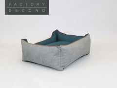 Beckley Orthopaedic Walled Dog Bed - Stone / Dark Teal, Large (Factory Second)