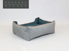 Beckley Orthopaedic Walled Dog Bed - Stone / Dark Teal, Large (Factory Second)