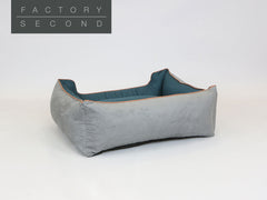 Beckley Orthopaedic Walled Dog Bed - Stone / Dark Teal, Large (Factory Second)