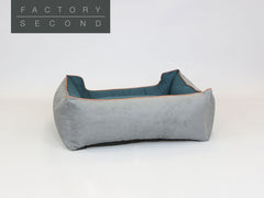 Beckley Orthopaedic Walled Dog Bed - Stone / Dark Teal, Large (Factory Second)