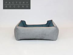 Beckley Orthopaedic Walled Dog Bed - Stone / Dark Teal, Large (Factory Second)