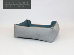 Beckley Orthopaedic Walled Dog Bed - Stone / Dark Teal, Large (Factory Second)