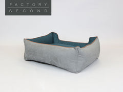 Beckley Orthopaedic Walled Dog Bed - Stone / Dark Teal, Large (Factory Second)