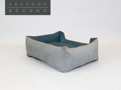 Beckley Orthopaedic Walled Dog Bed - Stone / Dark Teal, Large (Factory Second)
