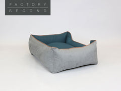 Beckley Orthopaedic Walled Dog Bed - Stone / Dark Teal, Large (Factory Second)