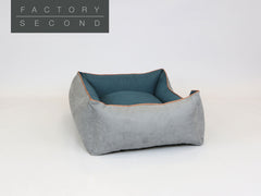 Beckley Orthopaedic Walled Dog Bed - Stone / Dark Teal, Large (Factory Second)