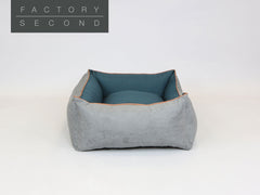 Beckley Orthopaedic Walled Dog Bed - Stone / Dark Teal, Large (Factory Second)