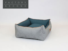 Beckley Orthopaedic Walled Dog Bed - Stone / Dark Teal, Large (Factory Second)