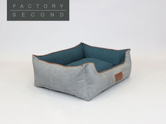 Beckley Orthopaedic Walled Dog Bed - Stone / Dark Teal, Large (Factory Second)