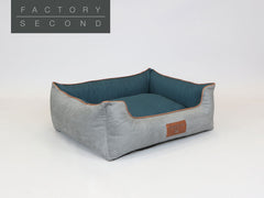 Beckley Orthopaedic Walled Dog Bed - Stone / Dark Teal, Large (Factory Second)