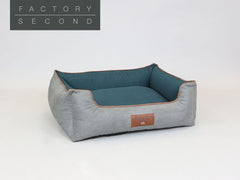 Beckley Orthopaedic Walled Dog Bed - Stone / Dark Teal, Large (Factory Second)