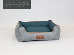 Beckley Orthopaedic Walled Dog Bed - Stone / Dark Teal, Large (Factory Second)